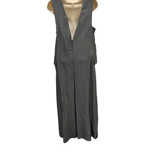 Anthropologie Cartonnier Oxford Jumpsuit Black Gray V Neck Size Small New - Picture 3 of 14